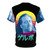 Retro-style graphic t-shirt featuring a playful Nicolas Cage meme design - Back