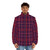 Tartan plaid puffer jacket for outdoor adventures - men front