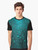 Teal galaxy night stars graphic t-shirt featuring a design of glowing stars, geometric constellations, and abstract tree artwork. - Men
