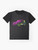 Graphic t-shirt featuring a vibrant, abstract and psychedelic design of a G-Wagon off-road luxury SUV. - Flat lay