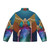 Tarot Temperance Puffer Jacket featuring angelic wings and celestial elements - Back