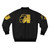Studio 54 Retro Disco Bomber Jacket, featuring a gold and black design with a studio 54 and disco music theme. - Back