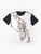 Human skeleton anatomy scientific illustration graphic t-shirt - Flat lay