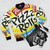 Pizza Rolls Bomber Jacket with Cool Graphic Design - Flat lay