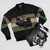 Chinook Military Bomber Jacket with US Army Helicopter Graphic - Flat lay