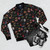 Sondheim Musicals Bomber Jacket featuring iconic Broadway show titles - Flat lay