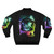 Astronaut Cat V.II Bomber Jacket with Cosmic Design - Back