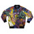 Stylish rainbow-colored bomber jacket with "Rainbow Children" design