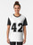 Vintage American football jersey number 42 graphic t-shirt - Women
