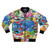 Dragon Quest Slimes Bomber Jacket featuring iconic slime characters from the popular video game series.