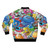 Dragon Quest Slimes Bomber Jacket featuring iconic slime characters from the popular video game series. - Back