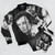 Elon Musk inspired bomber jacket with bold design - Flat lay
