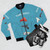 Team Zissou inspired bomber jacket from Wes Anderson's The Life Aquatic - Flat lay
