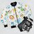 Cute adult baby bomber jacket with padded and crinkly design - Flat lay