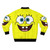 Spongebob cartoon character printed on a yellow bomber jacket - Back