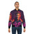 Colorful retro-style bomber jacket with an allover David Hasselhoff pattern - Lifestyle