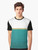 Graphic t-shirt featuring an abstract design in teal, gold, and black colors, with a "Alive with Pleasure Hopefully" text element. - Men