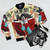 NACHOO! Nacho Libre Inspired Bomber Jacket with Luchador and Wrestling Motifs - Flat lay