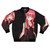Mirai Nikki anime yandere-inspired bomber jacket with blood and gore graphics