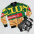 Trendy food-themed bomber jacket with crackers, cheez itz, and ritz designs - Flat lay