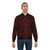 Dark red and black floral damask pattern bomber jacket - Lifestyle