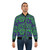 A bomber jacket featuring a repeating green slime pattern design. - Lifestyle