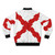 Burgundy cross bomber jacket with Spanish/Burgundian design elements - Back