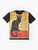 Vintage-style graphic tee featuring the iconic "Chat Noir" advertisement from 1896 in Paris, France. - Flat lay