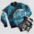 Lunar Mirror Bomber Jacket by Mal Makes - Acrylic jacket with mirrored design - Flat lay