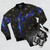 Time Lord Gallifreyan Pattern (Blue) Bomber Jacket - Flat lay