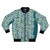 Bait fish, green backs bomber jacket with a school of fish design