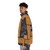 A stylish puffer jacket for dog lovers, featuring a collage-style design with sketches of dogs. - men side left