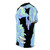 Glow-in-the-dark t-shirt featuring a prehistoric Archaeopteryx dinosaur in a starry galaxy design - men left