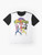 "Girl Rangers Group" graphic design on a colorful t-shirt for queer pride and lesbian support - Flat lay