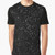 A t-shirt featuring a printed image of shiny black sequins, perfect for disco, party, and celebration.