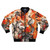 Okami Amaterasu inspired bomber jacket featuring a wolf/ink illustration