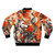 Okami Amaterasu inspired bomber jacket featuring a wolf/ink illustration - Back