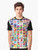 Colorful graphic t-shirt featuring flags of the world for globetrotters - Men