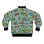 90s nostalgic car road rug bomber jacket - Back