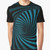 Colorful swirl optical illusion design with a twisted tunnel effect, creating a trippy, mind-bending pattern.