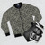 Stardust glam 1970s bomber jacket with David Bowie-inspired design - Flat lay