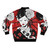 Geisha Japan Collection Bomber Jacket, featuring Asian-inspired design elements like flowers, umbrellas, and ink art - Back