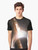 Interstellar black hole graphic t-shirt with a cosmic design - Men