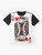 King of Hearts graphic tee featuring a stylized playing card design - Flat lay