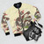Crocarnage crocodile monster art bomber jacket - Flat lay