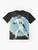 Ken Griffey Jr. wearing a Seattle Mariners jersey and swinging a baseball bat on a graphic t-shirt - Flat lay