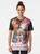 Barbenheimer graphic t-shirt featuring a nuclear explosion and mushroom cloud with Barbie and Oppenheimer elements - Women