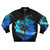 Vibrant bomber jacket featuring the silhouette of a waterbender from Avatar: The Last Airbender