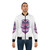 A bisexual battleaxe floral bomber jacket with a peony and ribbon design. - Lifestyle