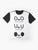 "We All Have Demons" graphic t-shirt with owo text and furry design - Flat lay